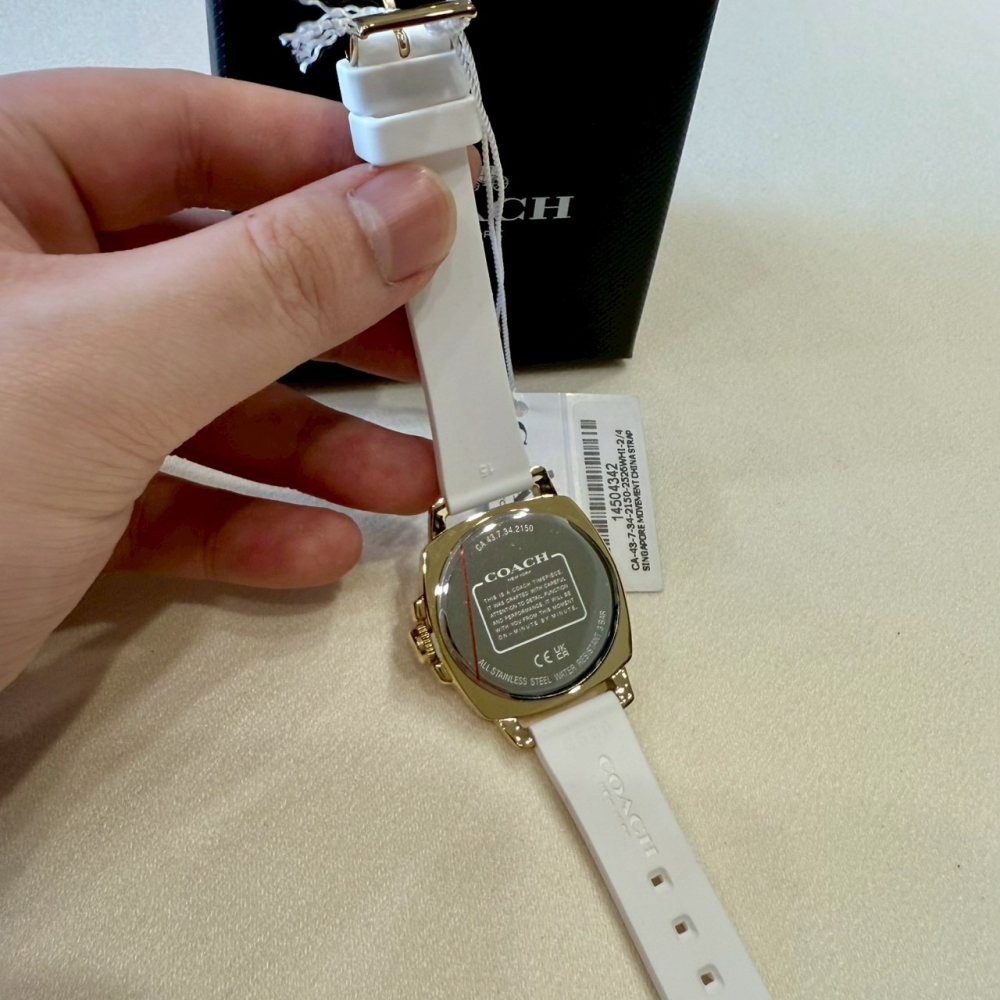 【蔻馳｜全新】現貨 COACH 手錶 石英錶 女錶 馬車款 半滿C 橡膠錶 送禮推薦｜Little Bee 小蜜蜂精品-細節圖3
