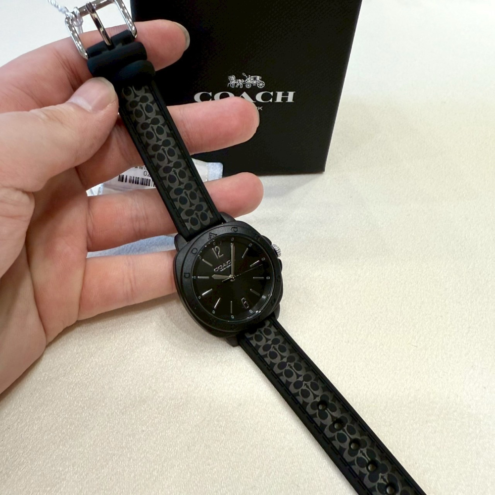【蔻馳｜全新】現貨 COACH 手錶 石英錶 女錶 矽膠錶 超有質感 滿雙C 送禮推薦｜Little Bee 小蜜蜂精品-細節圖2