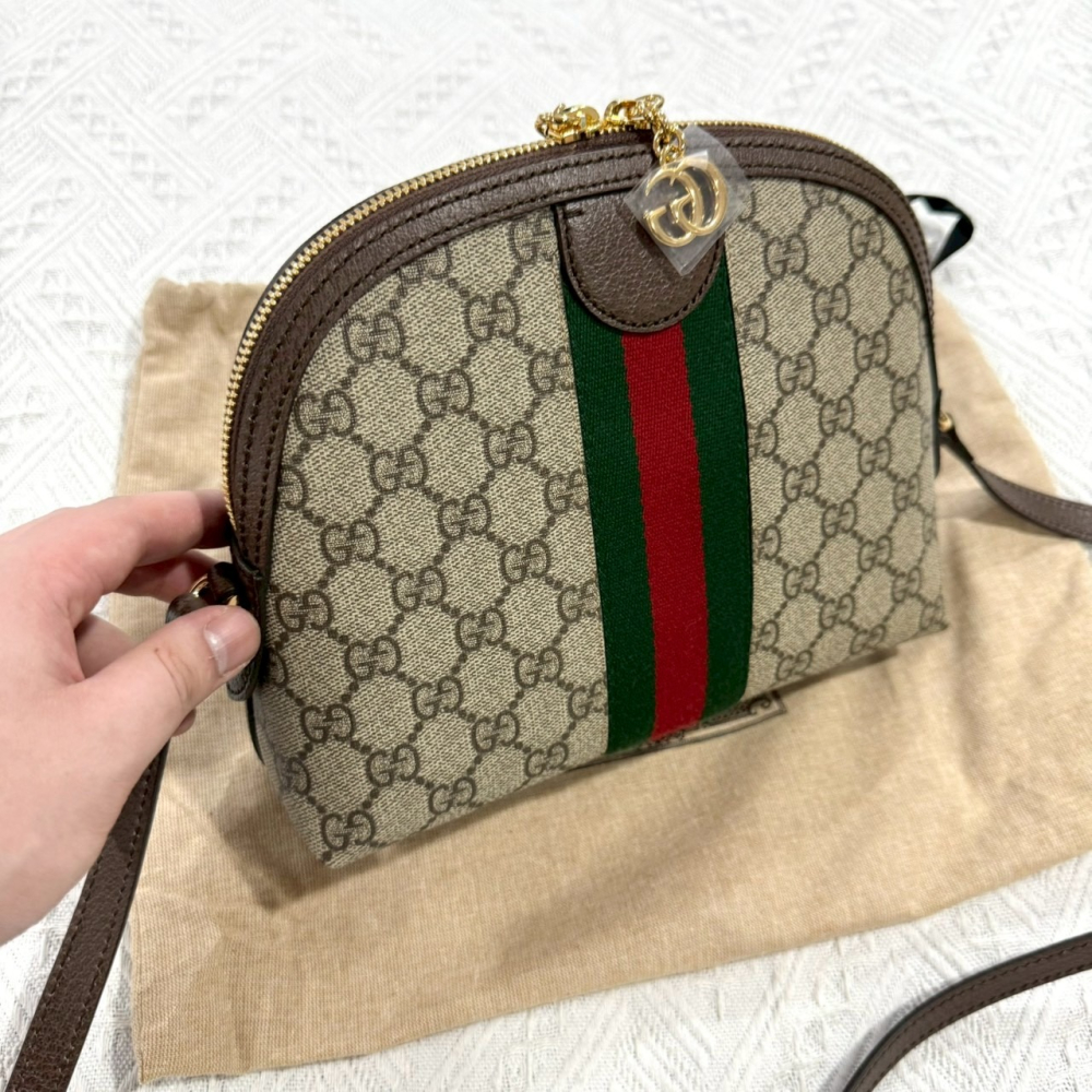 【古馳｜全新】現貨 GUCCI 包包 貝殼包 經典款 Ophidia 斜背包 送禮推薦｜Little Bee 小蜜蜂精品-細節圖3