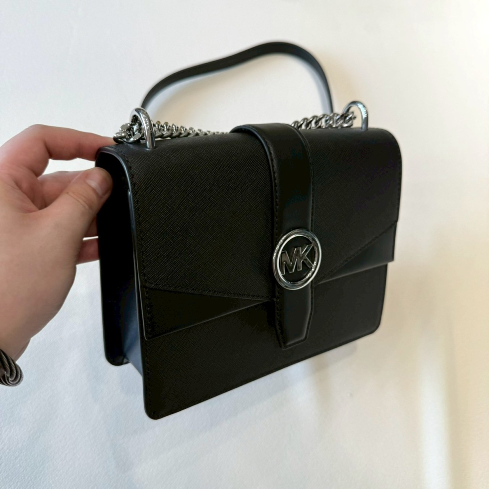 【MK｜全新】現貨 MICHAEL KORS 包包 酒神包 專櫃款 素色 鍊條 斜背包｜Little Bee 小蜜蜂精品-細節圖2