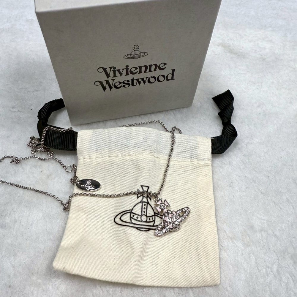 【西太后｜全新】現貨 Vivienne Westwood 項鍊 經典款 土星環 飾品｜Little Bee 小蜜蜂精品-細節圖2