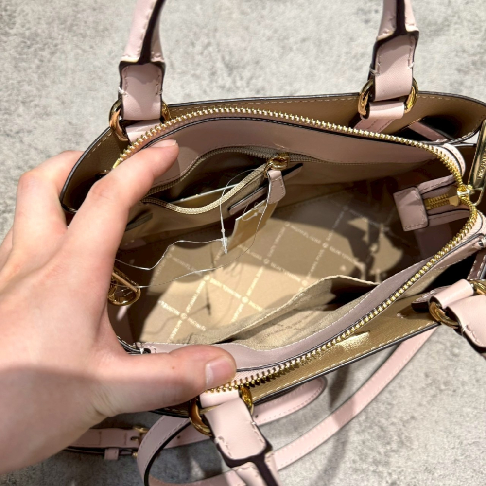 【MK｜全新】現貨 MICHAEL KORS 包包 黛妃包 金標 荔枝紋 斜背包｜Little Bee 小蜜蜂精品-細節圖3