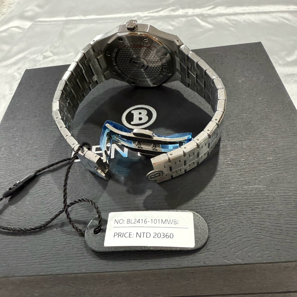 【賓利｜全新】現貨 BENTLEY 石英錶 男錶 手錶 銀殼 橡樹款 專櫃保固 鋼錶｜Little Bee 小蜜蜂精品-細節圖3