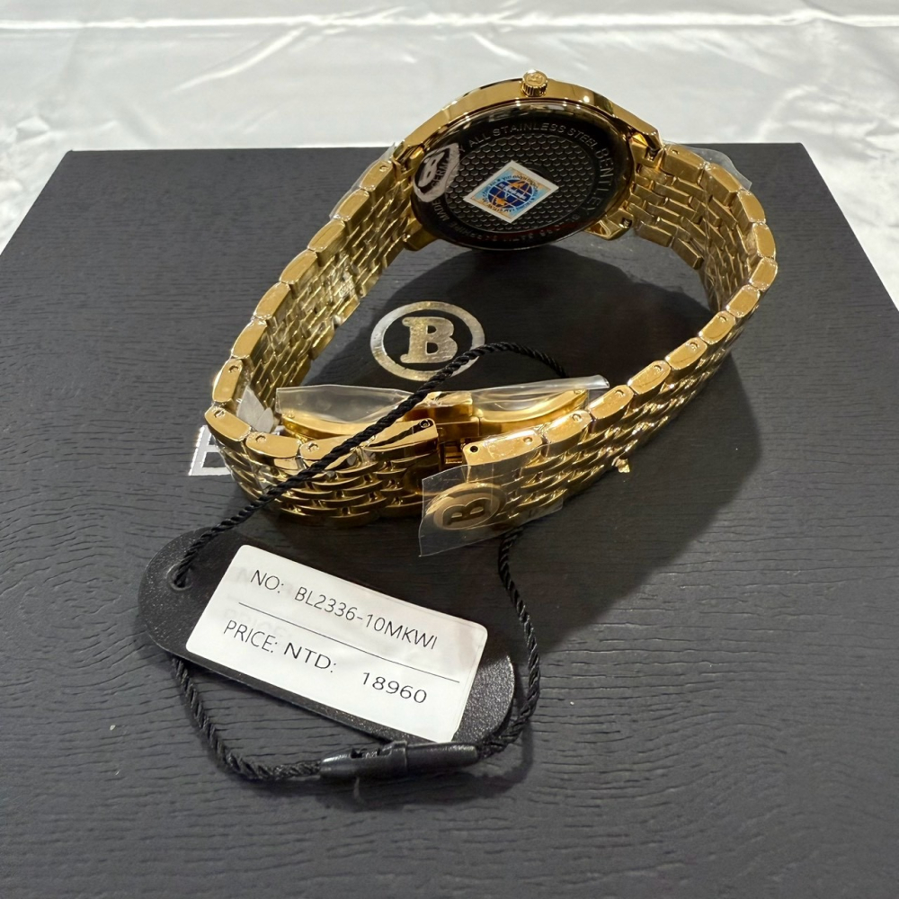 【賓利｜全新】現貨 BENTLEY 石英錶 男錶 手錶 金殼 白面 專櫃保固 鋼錶｜Little Bee 小蜜蜂精品-細節圖3