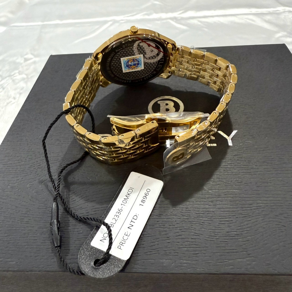 【賓利｜全新】現貨 BENTLEY 石英錶 男錶 手錶 金殼 咖面 專櫃保固 鋼錶｜Little Bee 小蜜蜂精品-細節圖3