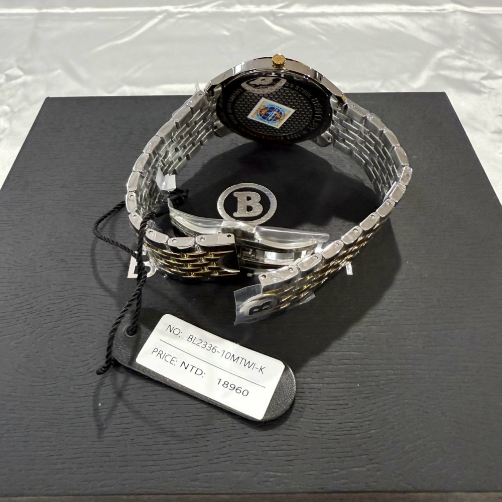 【賓利｜全新】現貨 BENTLEY 石英錶 男錶 手錶 間金色 白面 專櫃保固 鋼錶｜Little Bee 小蜜蜂精品-細節圖3