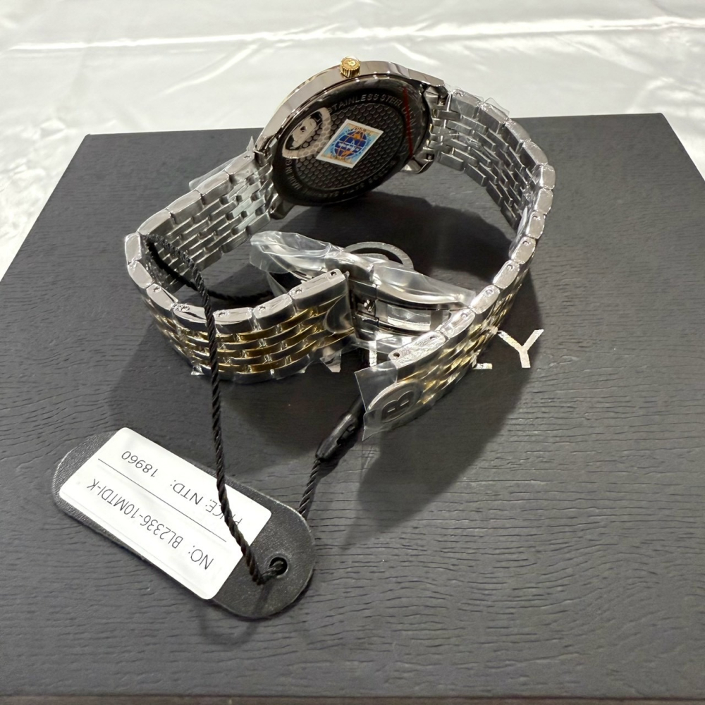 【賓利｜全新】現貨 BENTLEY 石英錶 男錶 手錶 間金色 咖面 專櫃保固 鋼錶｜Little Bee 小蜜蜂精品-細節圖3