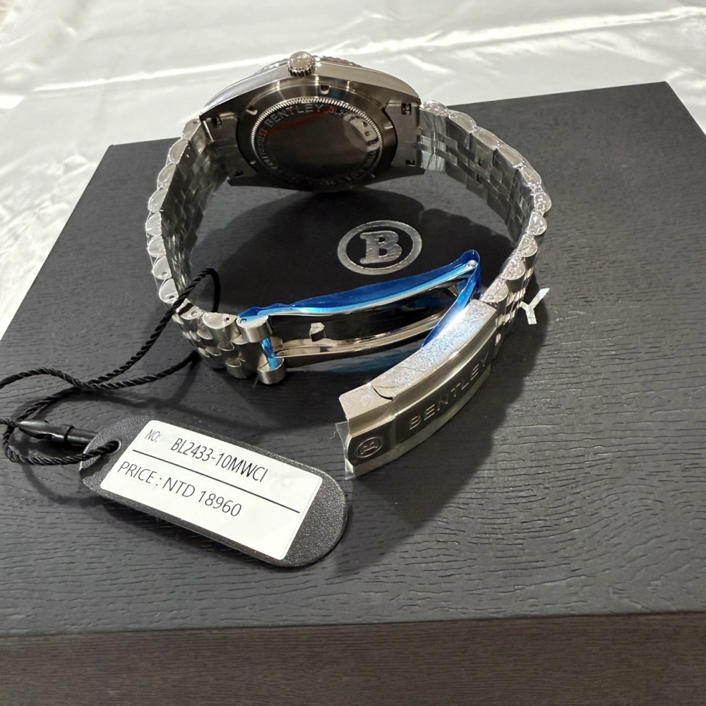 【賓利｜全新】現貨 BENTLEY 手錶 石英錶 男錶 天行者款 銀殼 專櫃保固 鋼錶｜Little Bee 小蜜蜂精品-細節圖3