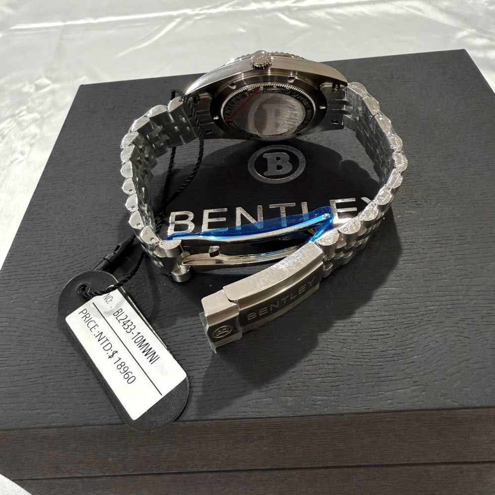 【賓利｜全新】現貨 BENTLEY 手錶 石英錶 男錶 天行者款 銀殼 專櫃保固 鋼錶｜Little Bee 小蜜蜂精品-細節圖3