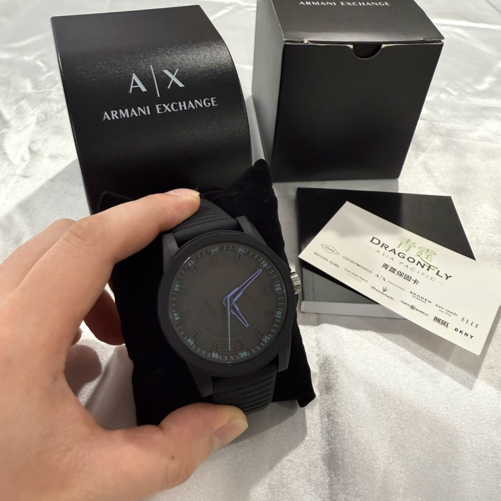 【AX｜全新】現貨 ARMANI EXCHANGE 手錶 石英錶 男款 公司貨 橡膠錶｜Little Bee 小蜜蜂精品-細節圖2