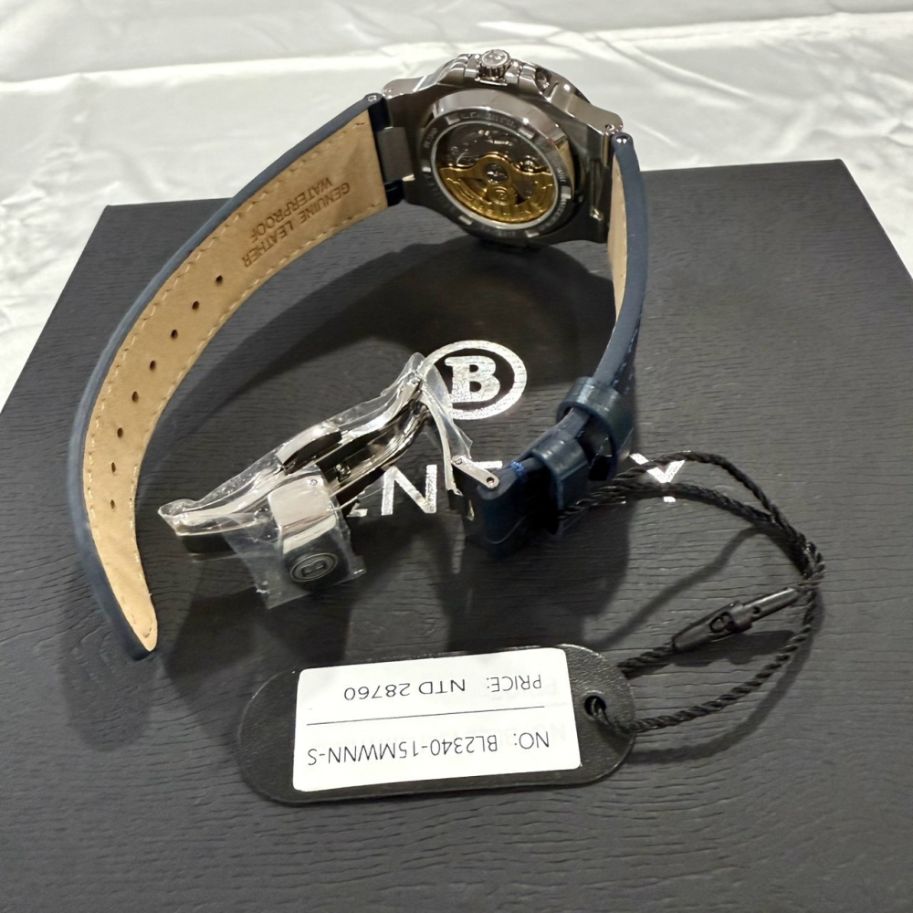 【賓利｜全新】現貨 BENTLEY 手錶 機械錶 男錶 鸚鵡螺款 鑽框 專櫃保固 皮錶｜Little Bee 小蜜蜂精品-細節圖3