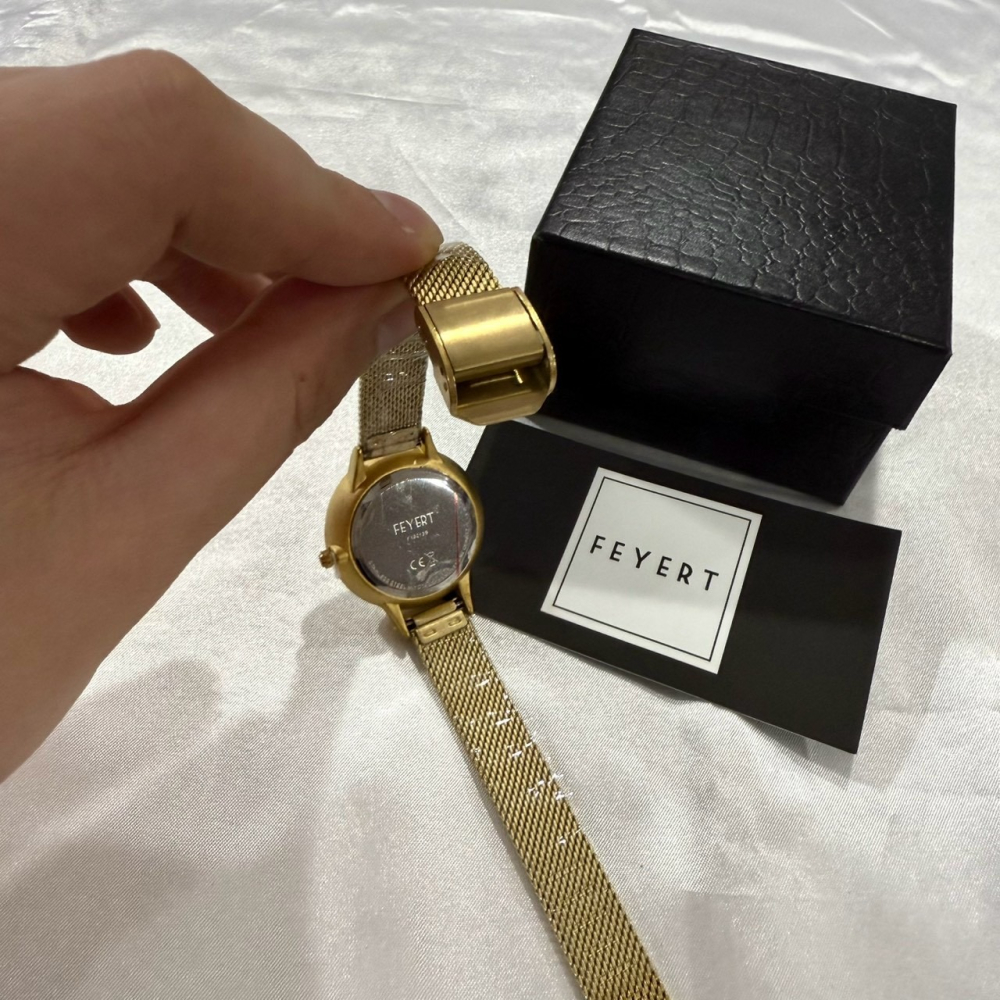 【菲雅特｜賠本出清】現貨 FEYERT 手錶 石英錶 女錶 法國小品牌 簡約 米蘭鋼錶｜Little Bee 小蜜蜂精品-細節圖2