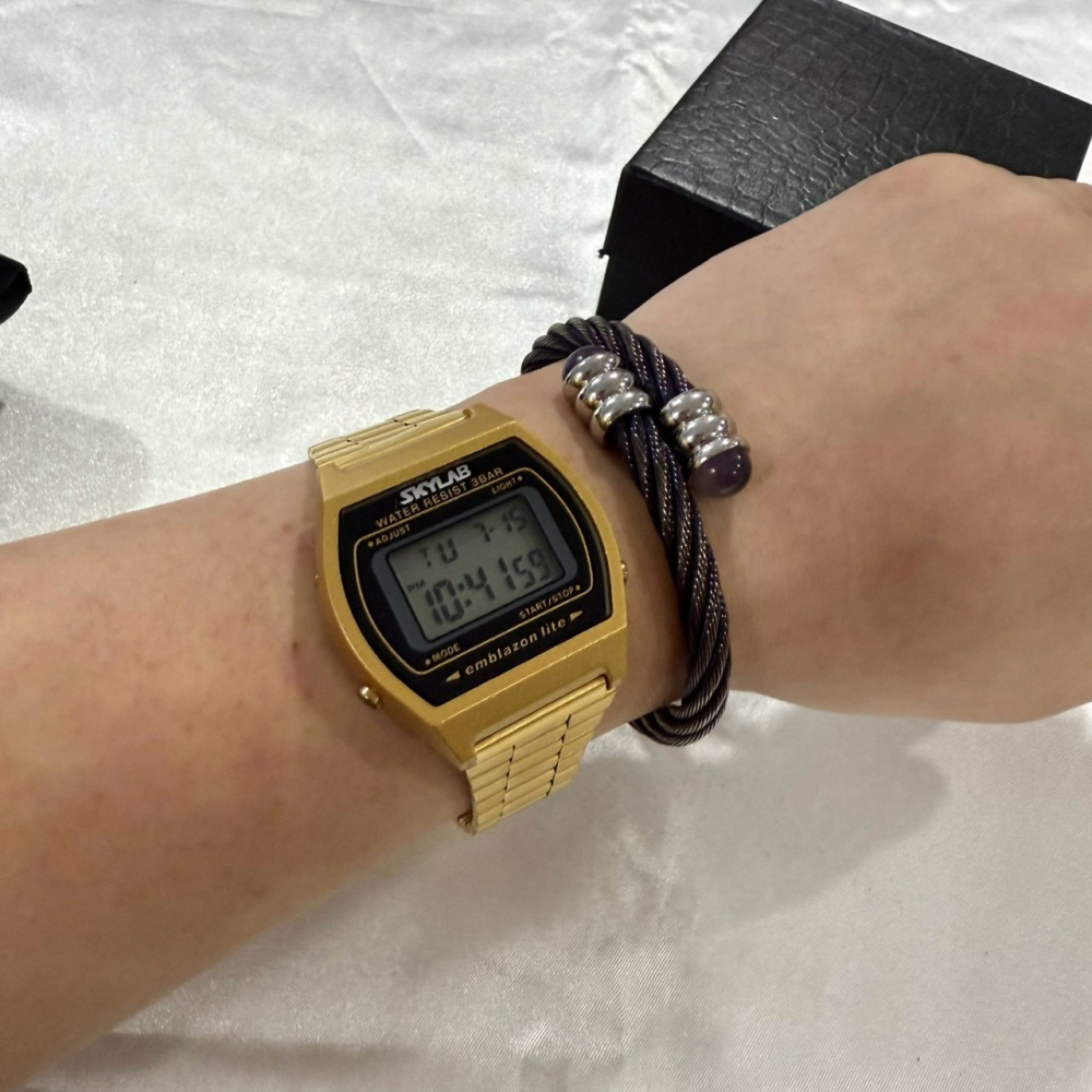 【SKYLAB｜賠本出清】現貨 臺灣品牌 手錶 電子錶 男錶 穿搭神器 土豪金 鋼錶｜Little Bee 小蜜蜂精品-細節圖3