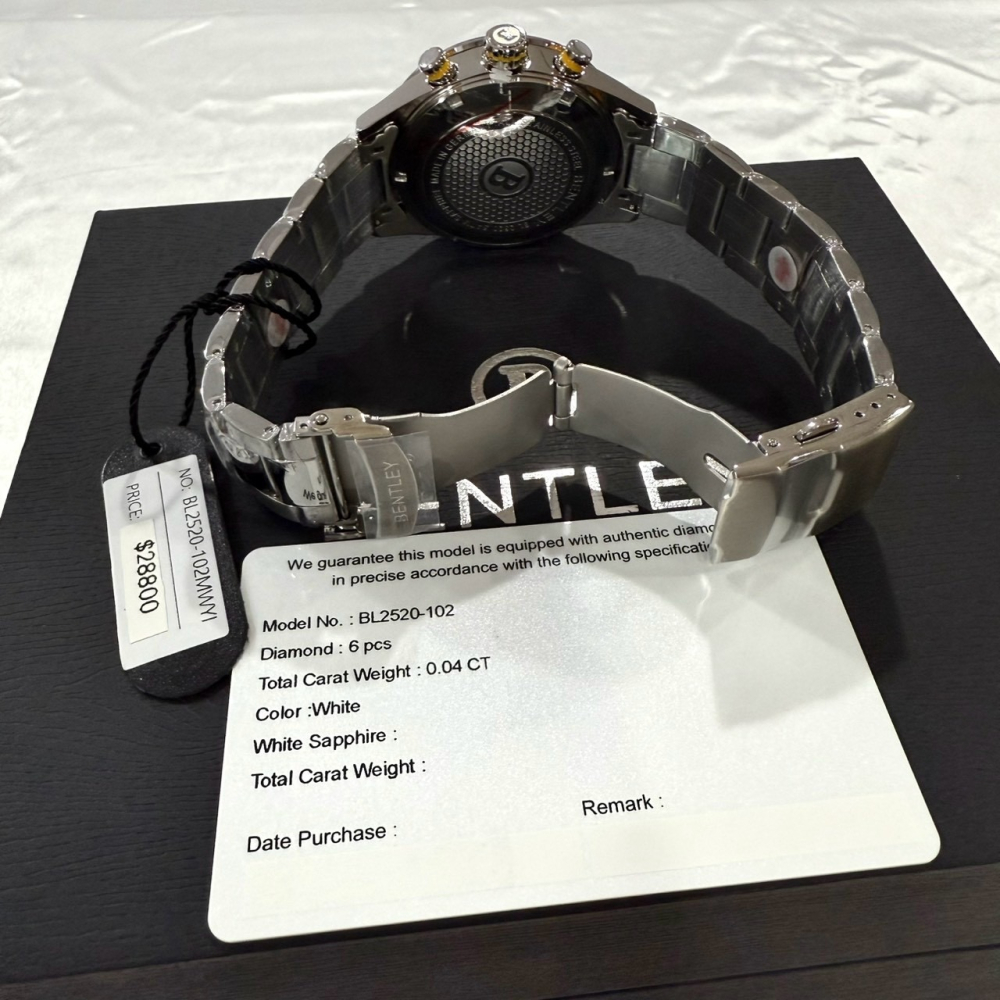 【賓利｜全新】現貨 BENTLEY 手錶 石英錶 超霸造型 真三眼計時 專櫃保固 鋼錶｜Little Bee 小蜜蜂精品-細節圖3