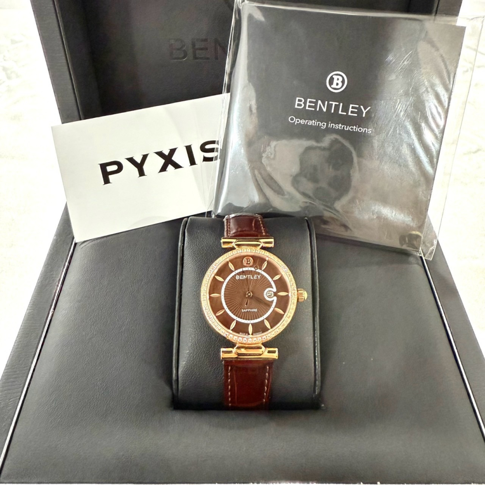 【賓利｜全新】現貨 BENTLEY 手錶 機械錶 女錶 鑽框 漆皮款 專櫃保固 皮錶｜Little Bee 小蜜蜂精品-細節圖3