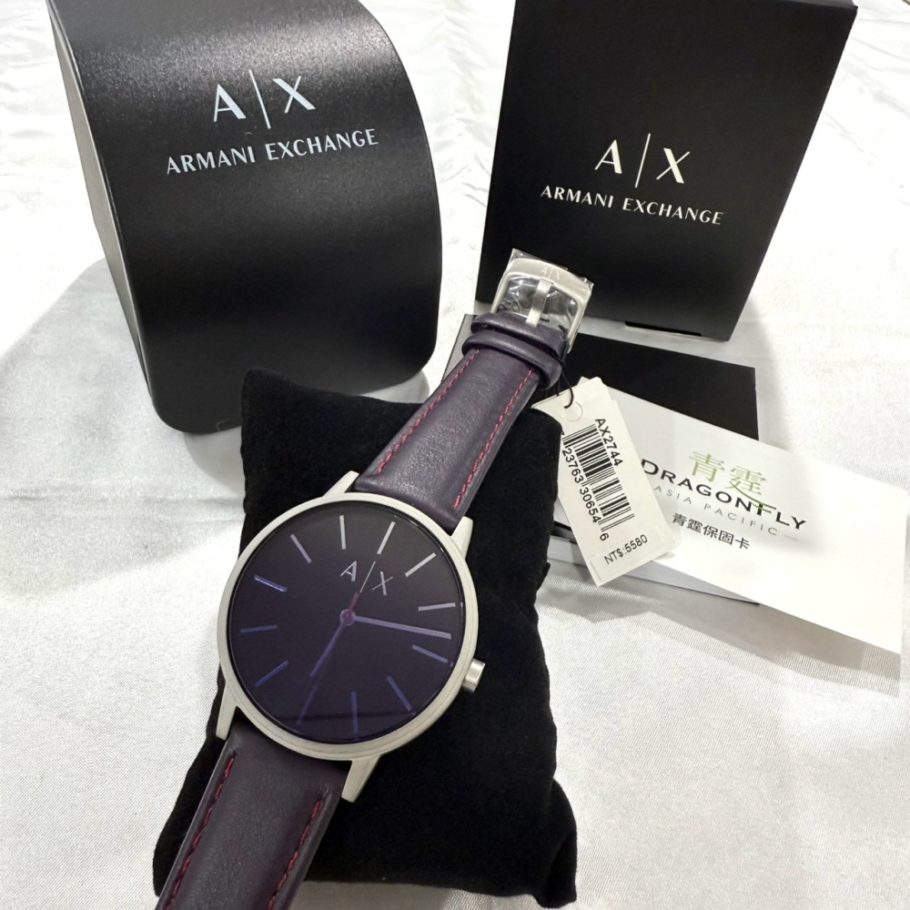 【AX｜全新】現貨 ARMANI EXCHANGE 手錶 石英錶 男款 公司貨 皮錶｜Little Bee 小蜜蜂精品