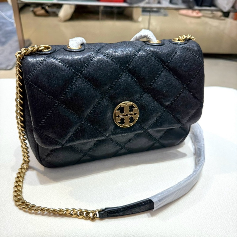【TB｜全新】現貨 TORY BURCH 包包 掀蓋包 金標 WILLA 鍊條包｜Little Bee 小蜜蜂精品