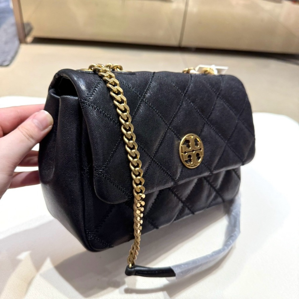 【TB｜全新】現貨 TORY BURCH 包包 掀蓋包 金標 WILLA 鍊條包｜Little Bee 小蜜蜂精品-細節圖2