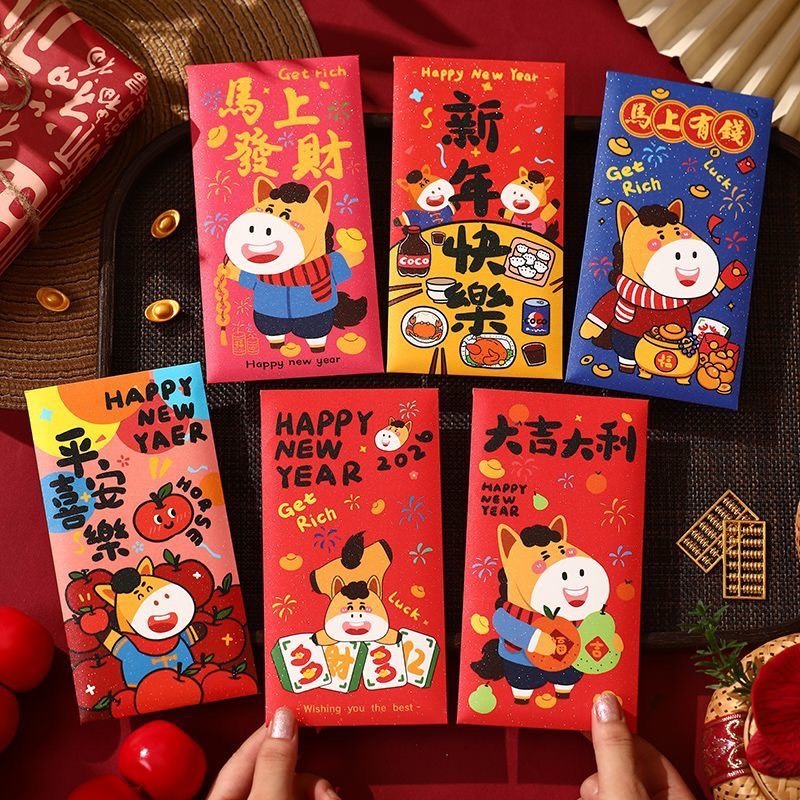 2026馬年紅包袋 新春童趣紅包袋 1組6入-規格圖2