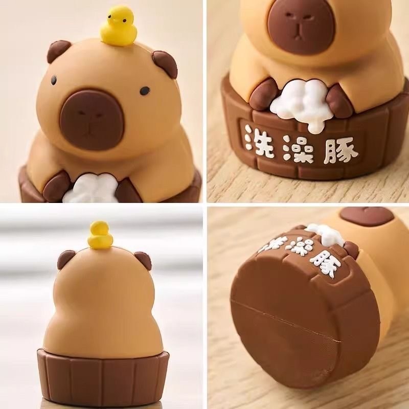 卡皮巴拉擺件 水豚君桌面公仔飾品-細節圖2