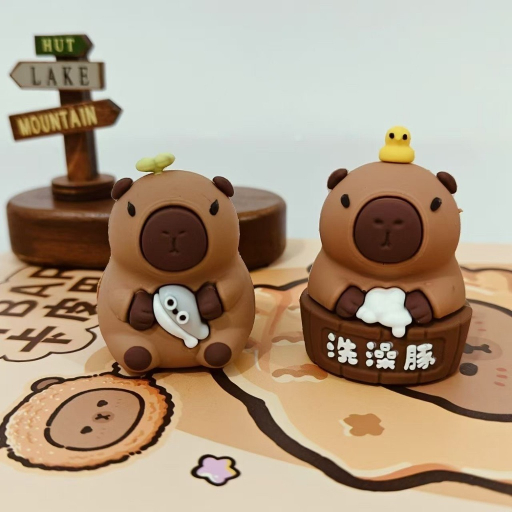 卡皮巴拉擺件 水豚君桌面公仔飾品-細節圖7