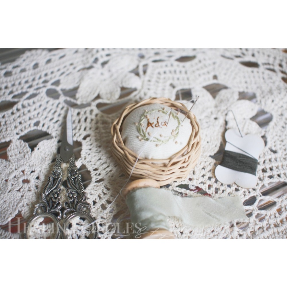 藤編刺繡針包-細節圖2