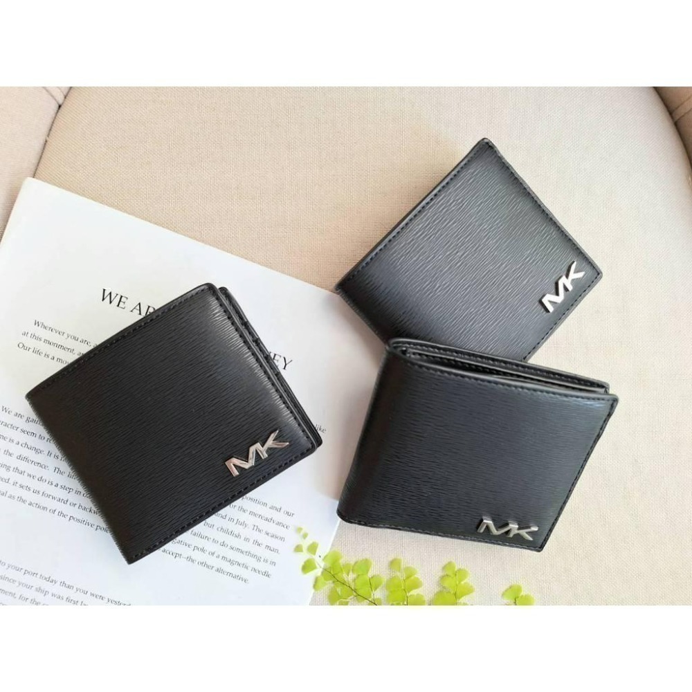 【現貨】Michael Kors MK男短夾 新款水波紋 防刮皮革 雙鈔票層 送禮 禮物 可快速出貨 🐶美國代購正品-細節圖3