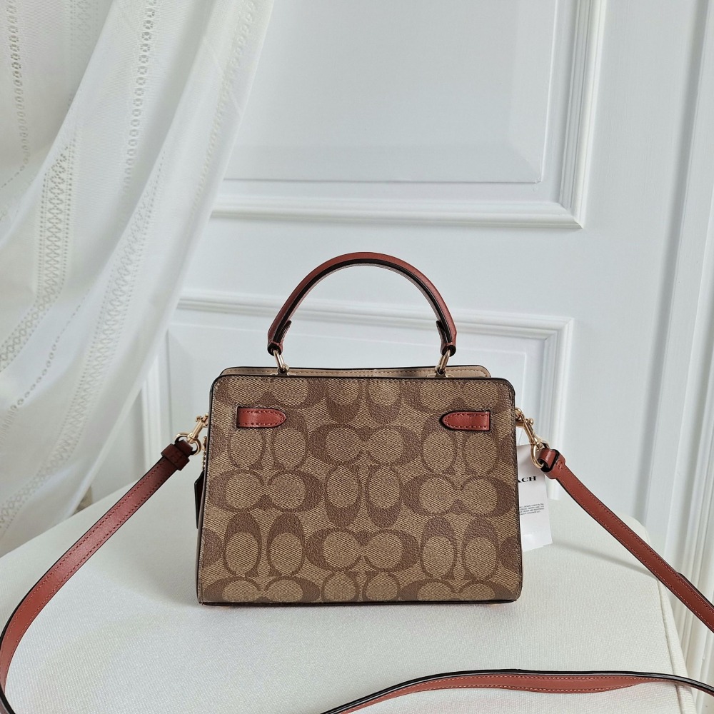 【現貨】COACH Mini Lane 旋轉釦 手提 斜背包 可快速出貨 🐶美國代購正品-細節圖7