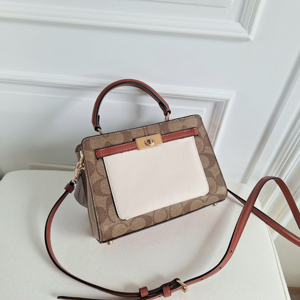 【現貨】COACH Mini Lane 旋轉釦 手提 斜背包 可快速出貨 🐶美國代購正品-細節圖8