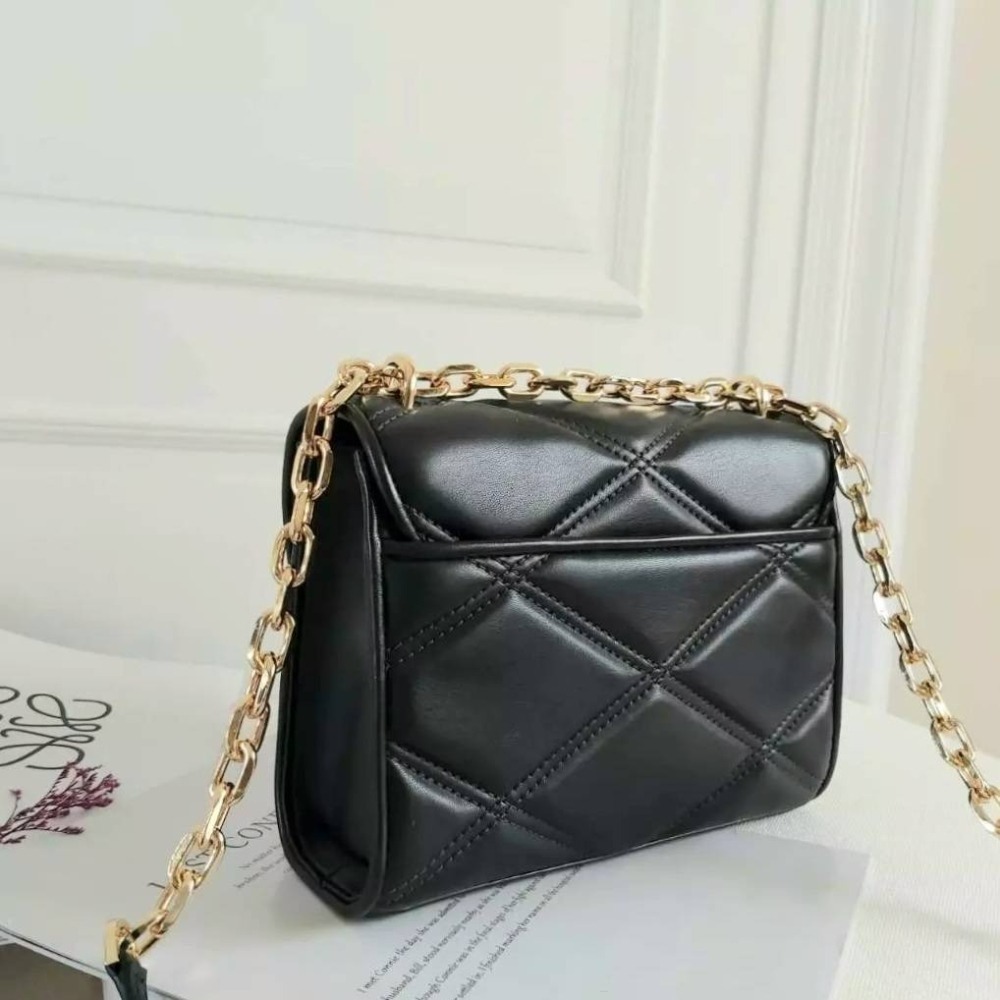 降!【現貨】MICHAEL KORS Mk 新款 SERENA 菱格紋鍊帶包 大款 可快速出貨 🐶美國代購🇺🇲 正品-細節圖3