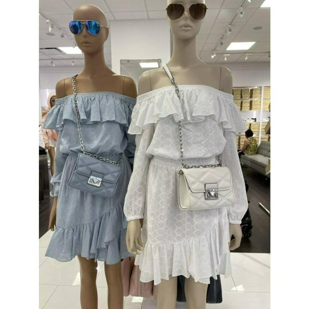 降!【現貨】MICHAEL KORS Mk 新款 SERENA 菱格紋鍊帶包 大款 可快速出貨 🐶美國代購🇺🇲 正品-細節圖8