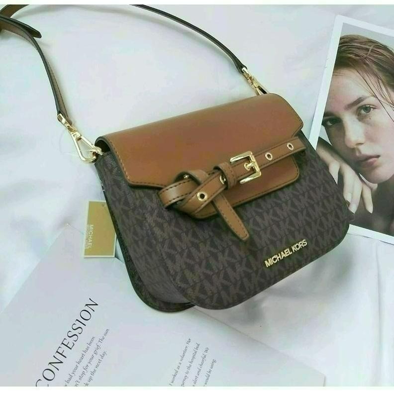 【現貨】MICHAEL KORS  MK 馬鞍包 新款 Emilia 斜背包 可快速出貨 🐶美國代購正品-細節圖2