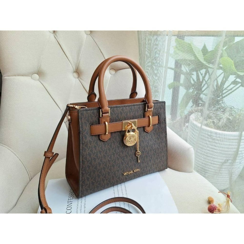 【現貨】MICHAEL KORS  MK Hamilton鎖頭包 手提 斜背包 可快速出貨 🐶美國代購正品-細節圖2