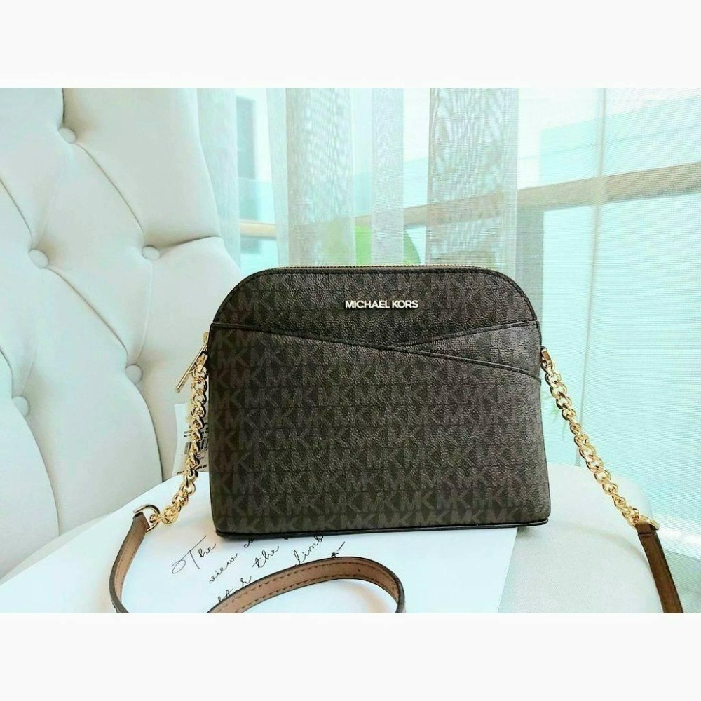 【現貨】Michael Kors MK 貝殼包 新款 防刮皮革 側背 斜背包 3色任選 可快速出貨🐶美國代購正品-細節圖3