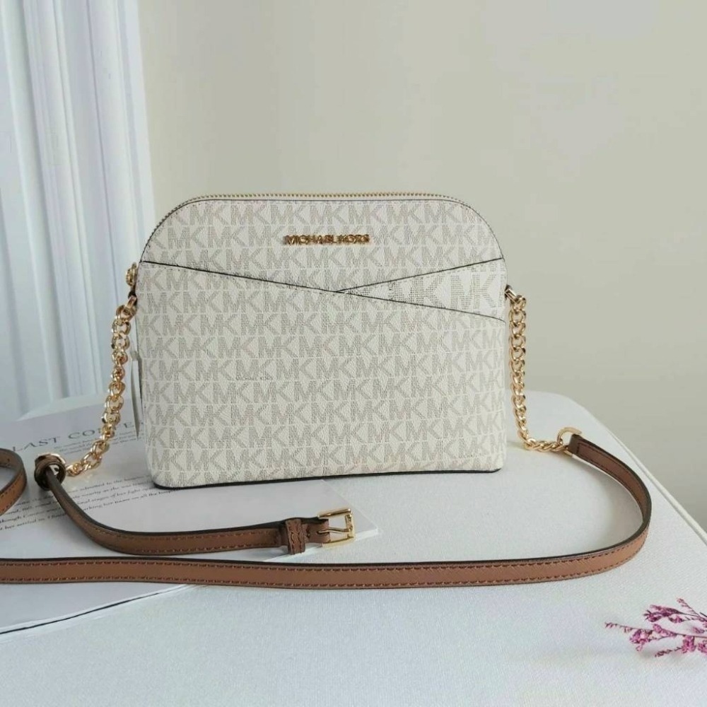 【現貨】Michael Kors MK 貝殼包 新款 防刮皮革 側背 斜背包 3色任選 可快速出貨🐶美國代購正品-細節圖11