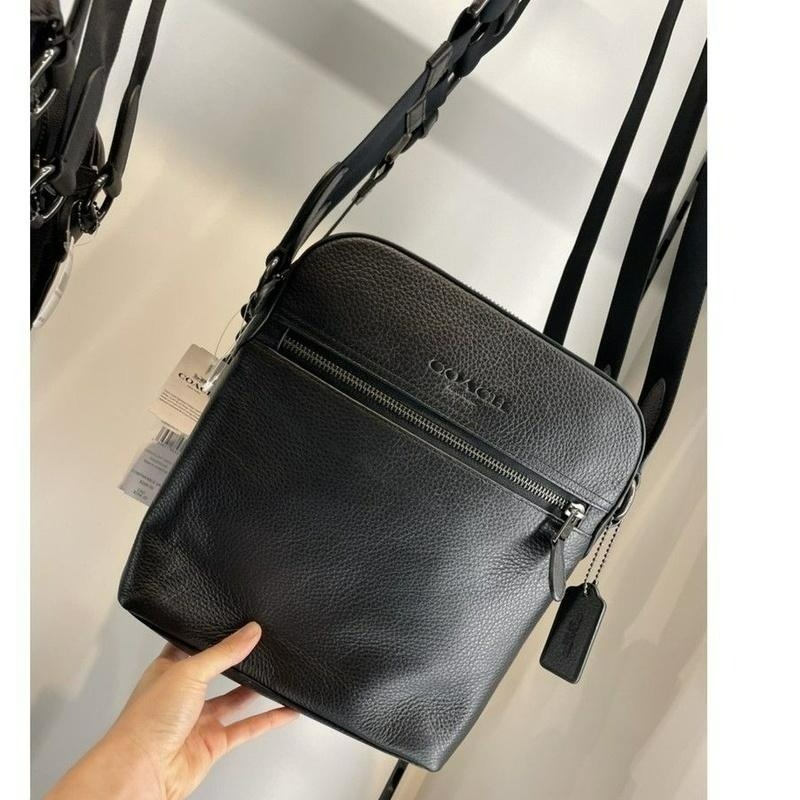 【現貨~黑老花】coach 男飛行包 男用側背包 斜背包 禮物 可快速出貨 🐶美國代購🇺🇲 正品-細節圖2