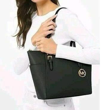 【現貨】MICHAEL KORS MK 雙側口袋 防刮皮革 托特包 可放A4  快速出貨 🐶美國代購正品-細節圖11