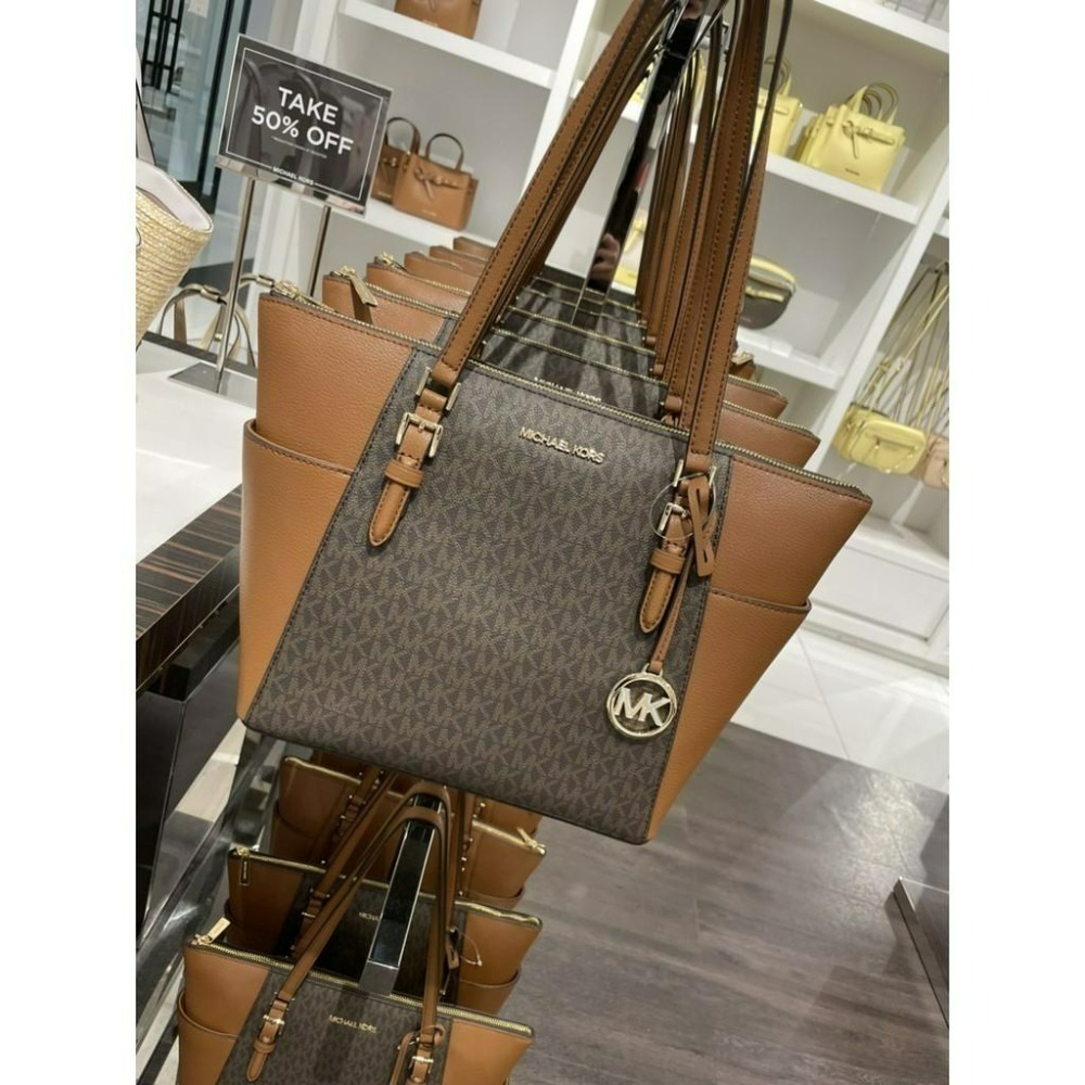 【現貨】MICHAEL KORS MK 雙側口袋 防刮皮革 托特包 可放A4  快速出貨 🐶美國代購正品-細節圖7