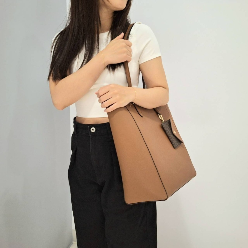 【現貨】MICHAEL KORS Mk Vincent 二合一 大托特包 防刮皮革 可放筆電 快速出貨 🐶美國代購正品-細節圖9