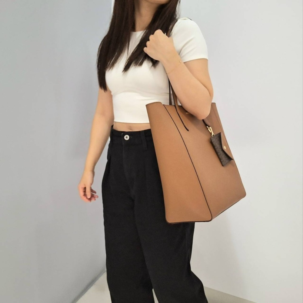 【現貨】MICHAEL KORS Mk Vincent 二合一 大托特包 防刮皮革 可放筆電 快速出貨 🐶美國代購正品-細節圖10