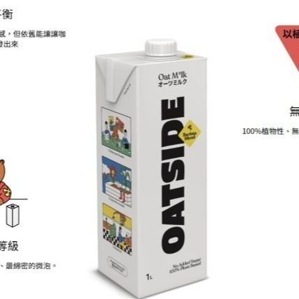 【嚴選SHOP】OATSIDE 歐特賽 燕麥奶 1L植物奶 咖啡師燕麥奶 巧克力燕麥奶 原味燕麥奶 燕麥拿鐵【Z140】-細節圖7