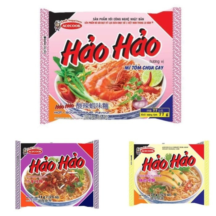 【嚴選SHOP】越南 泡麵 HAO HAO麵 好好麵 HAOHAO 炒麵 酸辣蝦麵 沙嗲蔥麵 雞肉味麵 消夜【Z222】-細節圖4