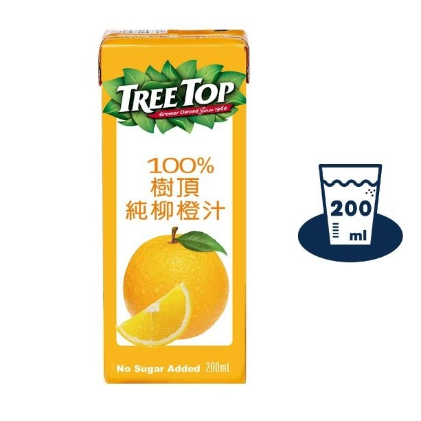 【嚴選SHOP】TreeTop 樹頂 200ML鋁箔包 100% 純果汁 蘋果汁 蜜桃 蔓越莓 柳橙 石榴莓【Z119】-細節圖5