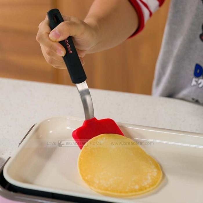 【嚴選SHOP】BreadLeaf 紅色平底小煎鏟 前端超薄設計鍋鏟 矽膠料理鏟 餅乾曲奇鏟 鏟子 小紅鏟【B117】-細節圖4