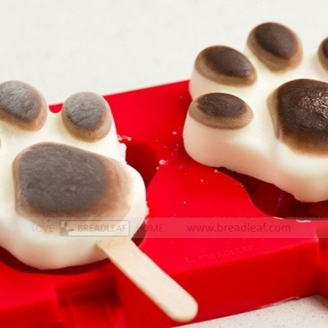 【嚴選SHOP】Breadleaf 2連貓爪造型冰棒模 雪糕模具 食品級矽膠 DIY烘焙模具【B068】-細節圖2
