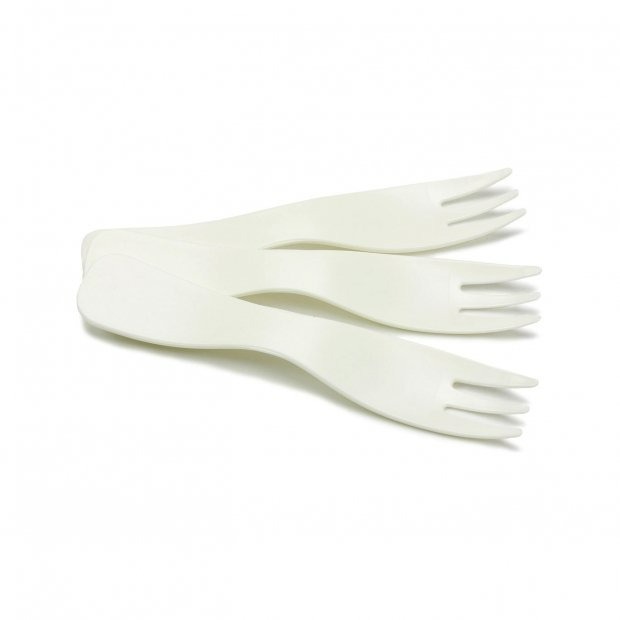 【嚴選SHOP】100入 三齒蛋糕叉(單支獨立包裝) PS材質叉子 小叉子 甜點叉子 點心叉 免洗餐具 餐叉【W038】-細節圖3