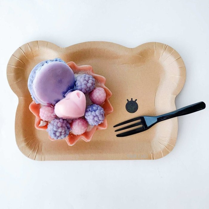 【嚴選SHOP】獨立包裝 小熊蛋糕盤叉組 5叉子5盤子一包 小叉子盤叉組 紙盤 免洗盤 蛋糕紙盤 生日蛋糕【W034】-細節圖4