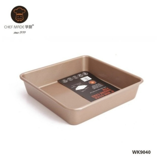 【嚴選SHOP】Chefmade 學廚 8吋四方深烤盤 古早味蛋糕模 正方形烤盤 麵包烤盤 正方深烤盤【WK9040】-細節圖3