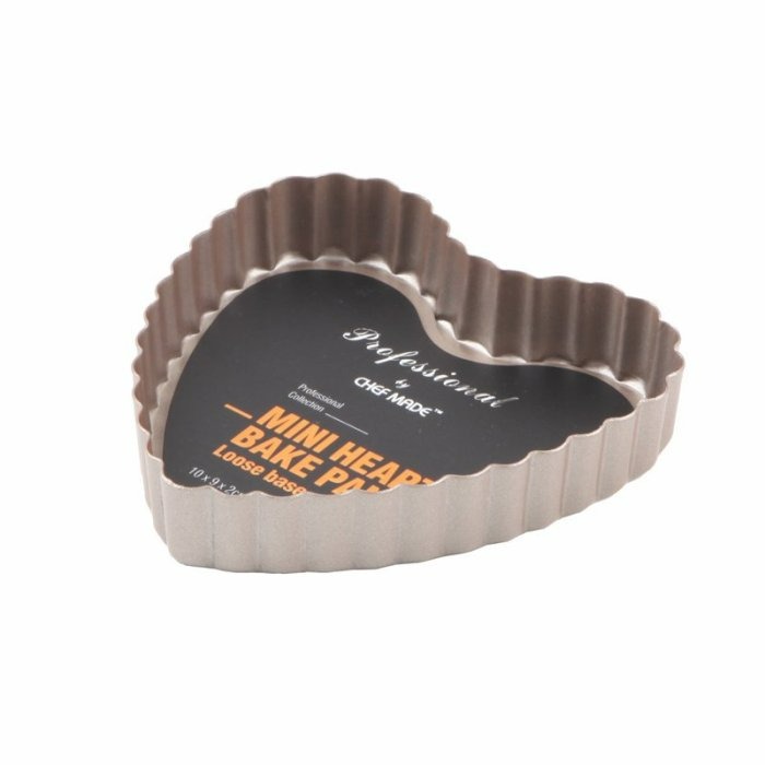 【嚴選SHOP】學廚 愛心型 4吋 不沾迷你活底派盤&塔模 心形模具 水果塔 波浪邊 烤盤 WK9025【K026】-細節圖4