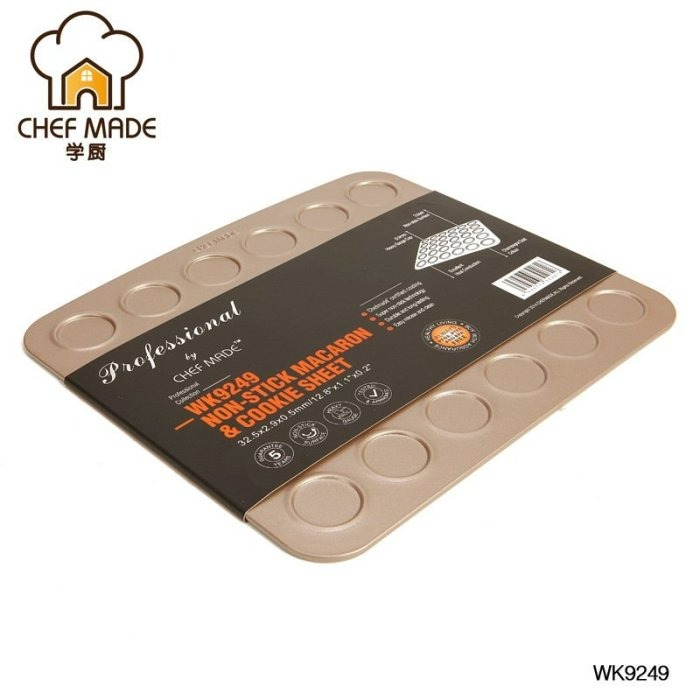 【嚴選SHOP】Chefmade學廚30連馬卡龍烤盤 曲奇烤盤 擠花餅乾不沾模 曲奇餅小奶酥造型餅乾模【WK9249】-細節圖4